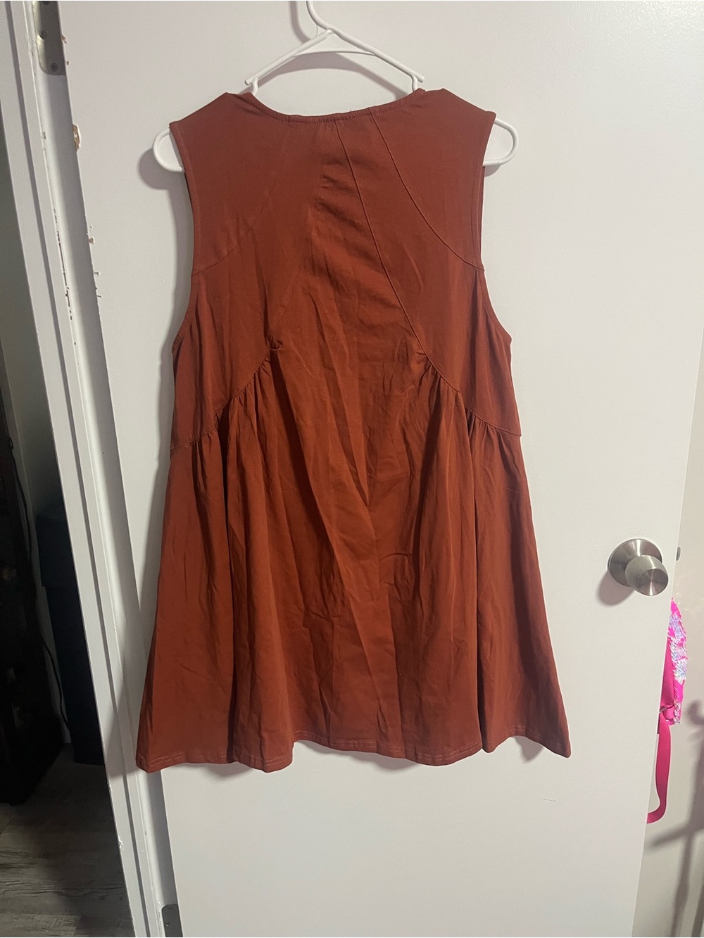 Amazon Rust Sleeveless V-Neck Mini Dress - Picture 4 of 4